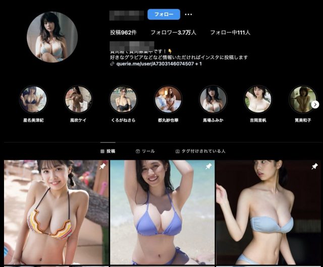 参考になるグラビアアフィリエイトのアカウント